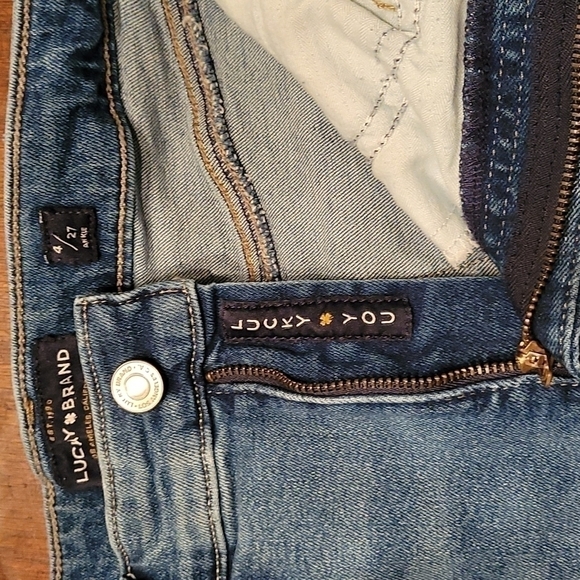 5/$25 LUCKY BRAND Bridgette Skinny Ripped Mid Rise Ankle Hipster Jeans - Picture 3 of 12